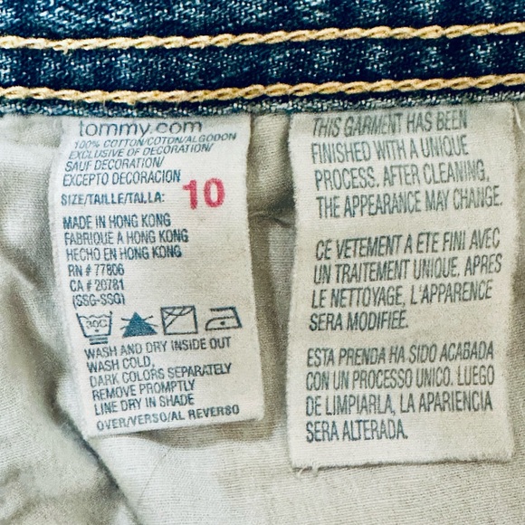 TOMMY HILFIGER - Women's Denim JEANS Sz 10 100%Cotton - Dark BLUE - Picture 10 of 12